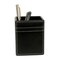 Dacasso Rustic Black Leather Pencil Cup AG-1210 - alternate 1